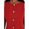 imagePRETTYGARDEN Work Dresses for Women 2026 Summer Business Formal Short Dress Sleeveless Button Down Elegant Office OutfitsRed