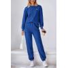 imagePRETTYGARDEN Lounge Sets For Women Fall 2024 Matching Sets Clothing 2 Piece Outfits Long Sleeve Tracksuit Textured Sets BlueMedium