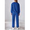 imagePRETTYGARDEN Lounge Sets For Women Fall 2024 Matching Sets Clothing 2 Piece Outfits Long Sleeve Tracksuit Textured Sets BlueMedium