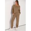 imagePRETTYGARDEN Women 2 Piece Outfits Long Sleeve Pullover Tops And Long Pants Tracksuit Sweater Sets