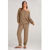 imagePRETTYGARDEN Women 2 Piece Outfits Long Sleeve Pullover Tops And Long Pants Tracksuit Sweater Sets