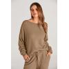 imagePRETTYGARDEN Women 2 Piece Outfits Long Sleeve Pullover Tops And Long Pants Tracksuit Sweater Sets