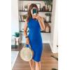imagePRETTYGARDEN Women Bodycon Midi Dress 2026 Summer Spring Casual Vacation Sundress Fitted Sleeveless Tank DressesBlue