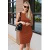 imagePRETTYGARDEN Women Bodycon Midi Dress 2026 Summer Spring Casual Vacation Sundress Fitted Sleeveless Tank DressesBrick Red