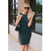 imagePRETTYGARDEN Women Bodycon Midi Dress 2026 Summer Spring Casual Vacation Sundress Fitted Sleeveless Tank DressesDark Green