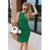 imagePRETTYGARDEN Women Bodycon Midi Dress 2026 Summer Spring Casual Vacation Sundress Fitted Sleeveless Tank DressesGreen