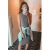 imagePRETTYGARDEN Women Bodycon Midi Dress 2026 Summer Spring Casual Vacation Sundress Fitted Sleeveless Tank DressesGrey