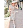 imagePRETTYGARDEN Women Bodycon Midi Dress 2026 Summer Spring Casual Vacation Sundress Fitted Sleeveless Tank DressesKhaki