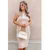 imagePRETTYGARDEN Women Bodycon Midi Dress 2026 Summer Spring Casual Vacation Sundress Fitted Sleeveless Tank DressesKhaki