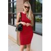 imagePRETTYGARDEN Women Bodycon Midi Dress 2026 Summer Spring Casual Vacation Sundress Fitted Sleeveless Tank DressesRed