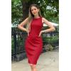imagePRETTYGARDEN Women Bodycon Midi Dress 2026 Summer Spring Casual Vacation Sundress Fitted Sleeveless Tank DressesRed