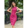 imagePRETTYGARDEN Women Bodycon Midi Dress 2026 Summer Spring Casual Vacation Sundress Fitted Sleeveless Tank DressesRose Red