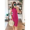imagePRETTYGARDEN Women Bodycon Midi Dress 2026 Summer Spring Casual Vacation Sundress Fitted Sleeveless Tank DressesRose Red