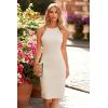 imagePRETTYGARDEN Women Bodycon Midi Dress 2026 Summer Spring Casual Vacation Sundress Fitted Sleeveless Tank DressesSolid Apricot