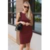 imagePRETTYGARDEN Women Bodycon Midi Dress 2026 Summer Spring Casual Vacation Sundress Fitted Sleeveless Tank DressesWine Red
