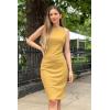 imagePRETTYGARDEN Women Bodycon Midi Dress 2026 Summer Spring Casual Vacation Sundress Fitted Sleeveless Tank DressesYellow