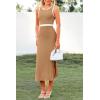 imagePRETTYGARDEN Women Bodycon Midi Dress 2026 Summer Spring Casual Vacation Sundress Fitted Sleeveless Tank DressesZkhaki
