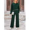 imagePRETTYGARDEN Womens 2 Piece Fall Outfits Long Sleeve Crop Top Wide Leg Pants Knit Pullover Sweater Lounge Set