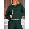 imagePRETTYGARDEN Womens 2 Piece Fall Outfits Long Sleeve Crop Top Wide Leg Pants Knit Pullover Sweater Lounge Set