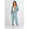 imagePRETTYGARDEN Womens 2 Piece Tracksuit Outfits Long Sleeve Zip Up Sweatshirt Drawstring Sweatpants Lounge Set
