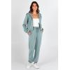 imagePRETTYGARDEN Womens 2 Piece Tracksuit Outfits Long Sleeve Zip Up Sweatshirt Drawstring Sweatpants Lounge Set