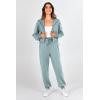 imagePRETTYGARDEN Womens 2 Piece Tracksuit Outfits Long Sleeve Zip Up Sweatshirt Drawstring Sweatpants Lounge Set