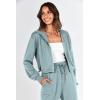 imagePRETTYGARDEN Womens 2 Piece Tracksuit Outfits Long Sleeve Zip Up Sweatshirt Drawstring Sweatpants Lounge Set