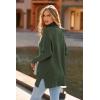 imagePRETTYGARDEN Womens 2023 Oversized Turtleneck Sweater Casual Long Sleeve Chunky Knit Pullover Winter Tops BlouseGreen