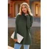 imagePRETTYGARDEN Womens 2023 Oversized Turtleneck Sweater Casual Long Sleeve Chunky Knit Pullover Winter Tops BlouseGreen