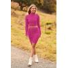 imagePRETTYGARDEN Womens 2024 Fall 2 Piece Outfits Mock Neck Crop Tops and Bodycon Mini Skirt Dress Sets