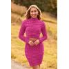 imagePRETTYGARDEN Womens 2024 Fall 2 Piece Outfits Mock Neck Crop Tops and Bodycon Mini Skirt Dress Sets
