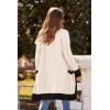 imagePRETTYGARDEN Womens 2024 Fall Cable Knit Cardigan Sweaters Casual Long Sleeve Open Front Loose Outerwear Coats BeigeMedium