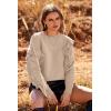 imagePRETTYGARDEN Womens 2024 Knit Pullover Sweaters Long Sleeve Crewneck Ruffle Loose Jumper Tops Blouses