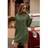 imagePRETTYGARDEN Womens 2024 Turtleneck Pullover Sweaters Casual Long Sleeve Plain Winter Knit Sweater Dress Army GreenMedium