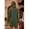 imagePRETTYGARDEN Womens 2024 Turtleneck Pullover Sweaters Casual Long Sleeve Plain Winter Knit Sweater Dress Army GreenMedium