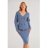 imagePRETTYGARDEN Womens Fall Clothes 2 Piece Sweater Outfits V Neck Button Down Cardigan Bodycon Skirt Set