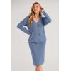 imagePRETTYGARDEN Womens Fall Clothes 2 Piece Sweater Outfits V Neck Button Down Cardigan Bodycon Skirt Set