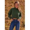 imagePRETTYGARDEN Womens Fall Cropped Striped Sweaters Casual Long Sleeve Crewneck Pullover Oversized Winter Tops Jumper