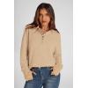 imagePRETTYGARDEN Womens Fall Fashion Button Up Sweatshirt Long Sleeve V Neck Loose Fit Casual Trendy Going Out Pullover Tops