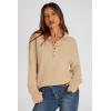imagePRETTYGARDEN Womens Fall Fashion Button Up Sweatshirt Long Sleeve V Neck Loose Fit Casual Trendy Going Out Pullover Tops