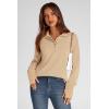 imagePRETTYGARDEN Womens Fall Fashion Button Up Sweatshirt Long Sleeve V Neck Loose Fit Casual Trendy Going Out Pullover Tops