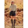 imagePRETTYGARDEN Womens Fall Fashion Turtleneck Pullover Sweaters Casual Long Sleeve Cable Knit Fitted Jumper Tops KhakiMedium