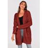 imagePRETTYGARDEN Womens Fall Open Front Chunky Cardigans Casual Long Sleeve Cable Knit Sweater Coat Outerwear