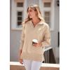 imagePRETTYGARDEN Womens Fall Oversized Sweaters Long Sleeve Casual 14 Zip Up Sweatshirts Pullover Tops BlouseApricot