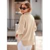 imagePRETTYGARDEN Womens Fall Oversized Sweaters Long Sleeve Casual 14 Zip Up Sweatshirts Pullover Tops BlouseApricot