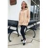 imagePRETTYGARDEN Womens Fall Oversized Sweaters Long Sleeve Casual 14 Zip Up Sweatshirts Pullover Tops BlouseApricot