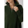 imagePRETTYGARDEN Womens Fall Oversized Sweaters Long Sleeve Casual 14 Zip Up Sweatshirts Pullover Tops BlouseArmy Green
