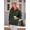 imagePRETTYGARDEN Womens Fall Oversized Sweaters Long Sleeve Casual 14 Zip Up Sweatshirts Pullover Tops BlouseArmy Green