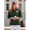 imagePRETTYGARDEN Womens Fall Oversized Sweaters Long Sleeve Casual 14 Zip Up Sweatshirts Pullover Tops BlouseArmy Green