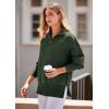 imagePRETTYGARDEN Womens Fall Oversized Sweaters Long Sleeve Casual 14 Zip Up Sweatshirts Pullover Tops BlouseArmy Green